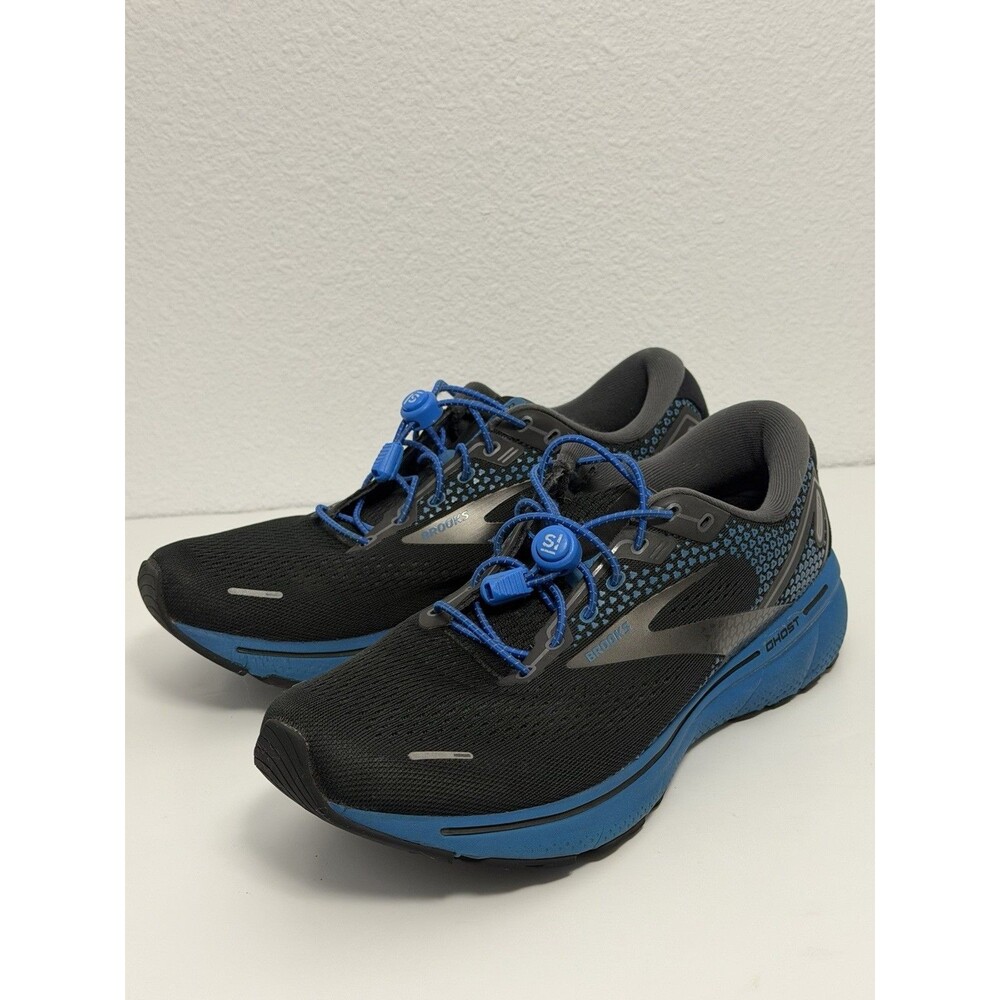 Brooks Ghost 14 Mens Size 10.5 D Black Blue Running Shoes Sneakers 1103691D056